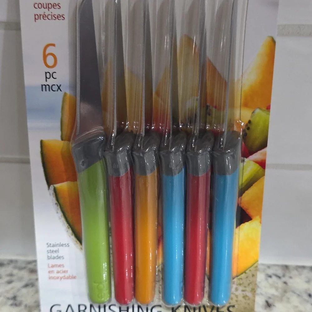 6 Pc Garnishing Knifes Set